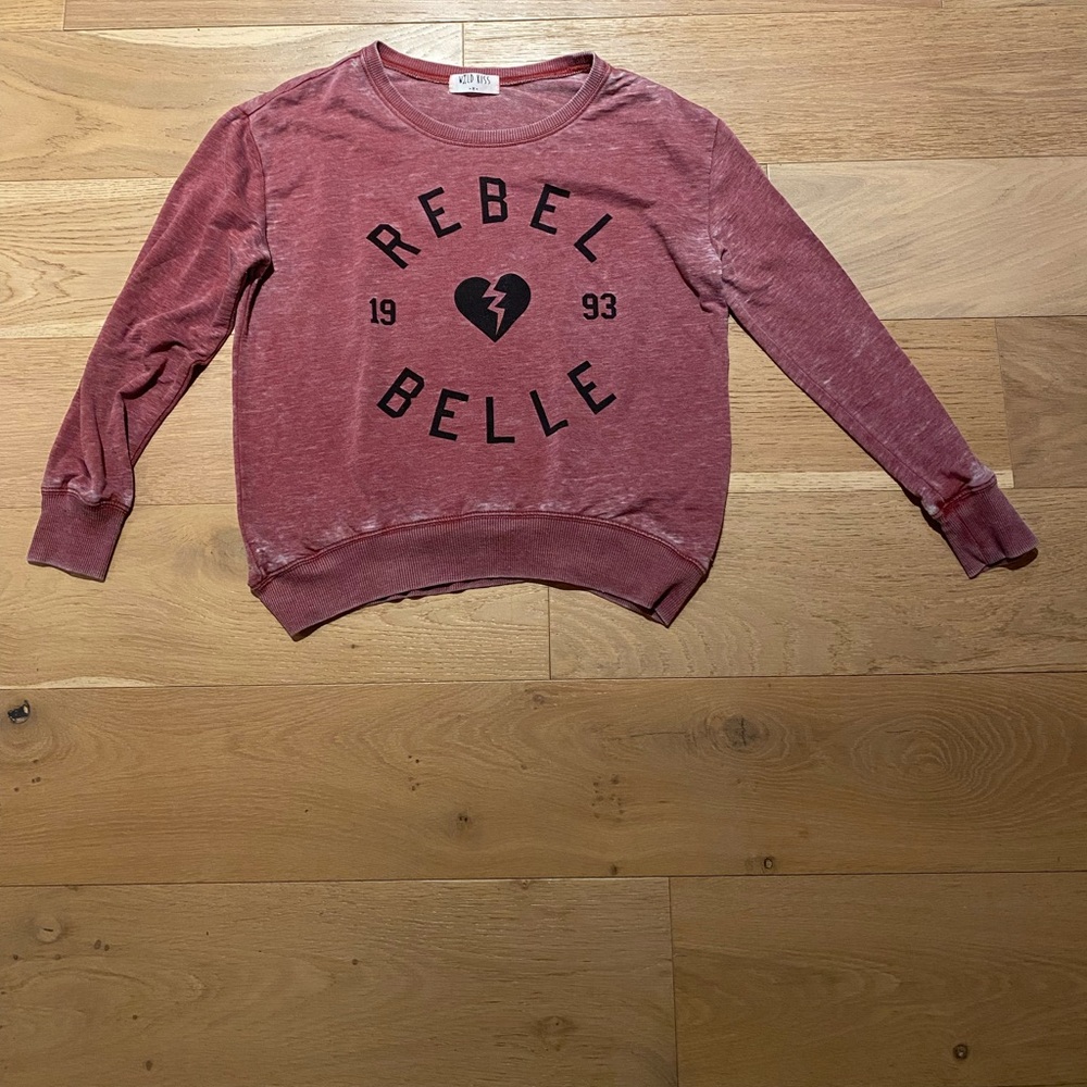 Crew neck sweatshirt Rebel Belle by Wild Kiss